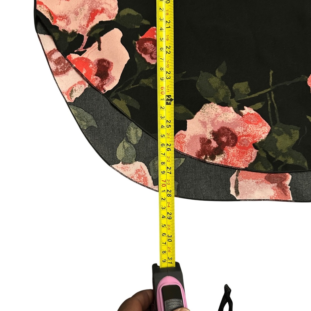 Wilfred Aritzia Sevres Floral Sleeveless Blouse Top Black Pink XS Romantic Chic - Picture 6 of 6